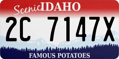 ID license plate 2C7147X