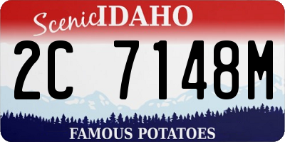 ID license plate 2C7148M