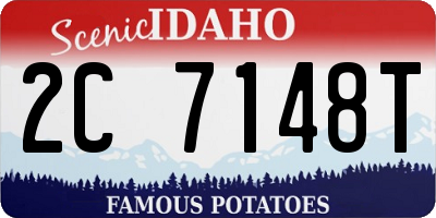 ID license plate 2C7148T
