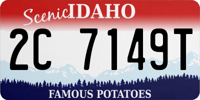 ID license plate 2C7149T