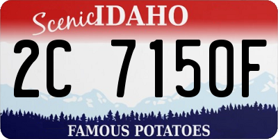 ID license plate 2C7150F