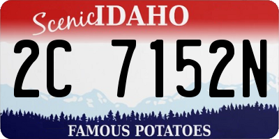 ID license plate 2C7152N