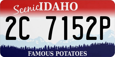 ID license plate 2C7152P