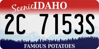 ID license plate 2C7153S
