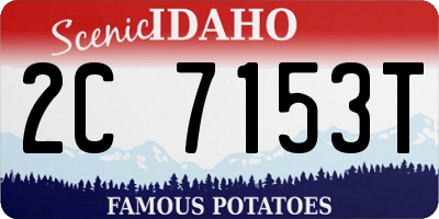 ID license plate 2C7153T