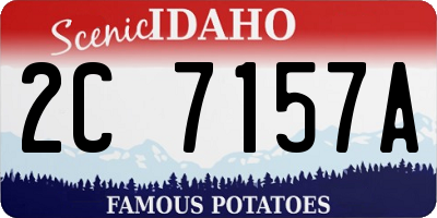 ID license plate 2C7157A