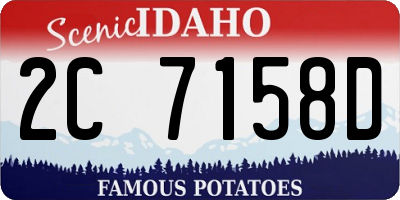 ID license plate 2C7158D