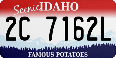 ID license plate 2C7162L