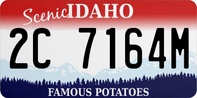 ID license plate 2C7164M