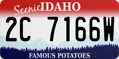 ID license plate 2C7166W