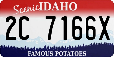 ID license plate 2C7166X