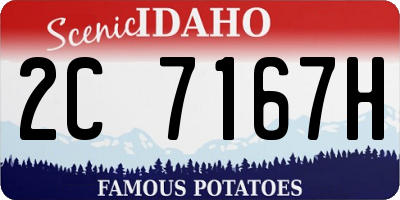 ID license plate 2C7167H