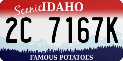 ID license plate 2C7167K