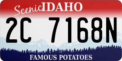 ID license plate 2C7168N