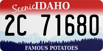 ID license plate 2C7168O