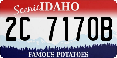ID license plate 2C7170B