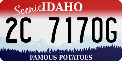 ID license plate 2C7170G