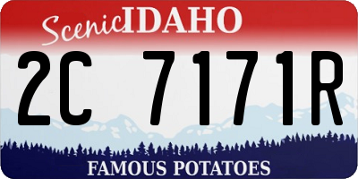 ID license plate 2C7171R