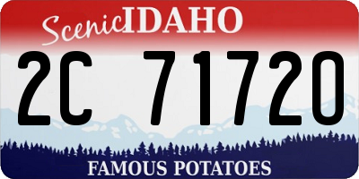 ID license plate 2C7172O