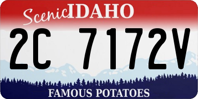 ID license plate 2C7172V
