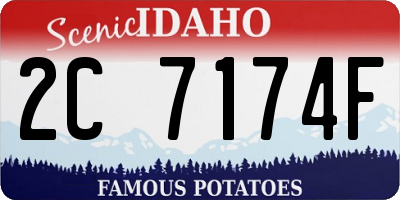 ID license plate 2C7174F
