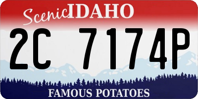 ID license plate 2C7174P