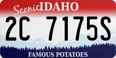 ID license plate 2C7175S