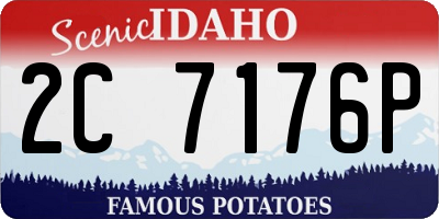 ID license plate 2C7176P