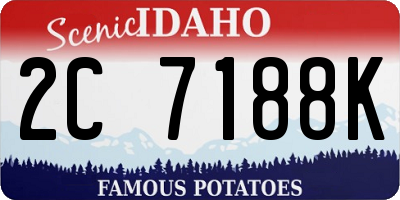 ID license plate 2C7188K