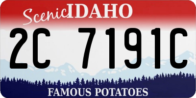 ID license plate 2C7191C