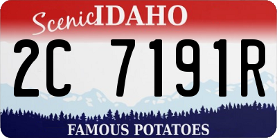 ID license plate 2C7191R