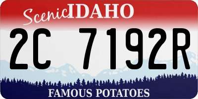 ID license plate 2C7192R