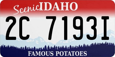 ID license plate 2C7193I