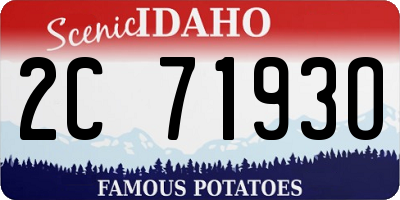 ID license plate 2C7193O