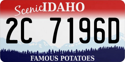 ID license plate 2C7196D