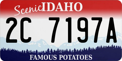 ID license plate 2C7197A