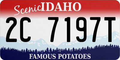 ID license plate 2C7197T