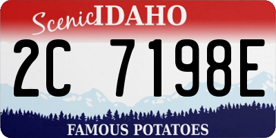 ID license plate 2C7198E