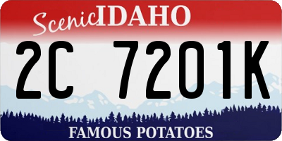 ID license plate 2C7201K