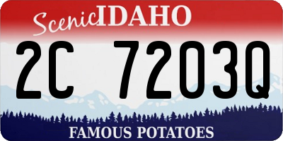 ID license plate 2C7203Q