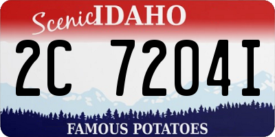 ID license plate 2C7204I