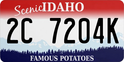 ID license plate 2C7204K
