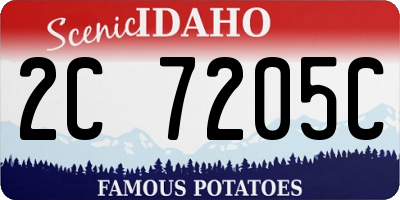 ID license plate 2C7205C
