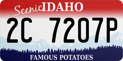 ID license plate 2C7207P