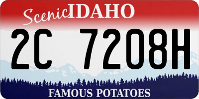 ID license plate 2C7208H