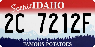 ID license plate 2C7212F