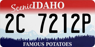 ID license plate 2C7212P