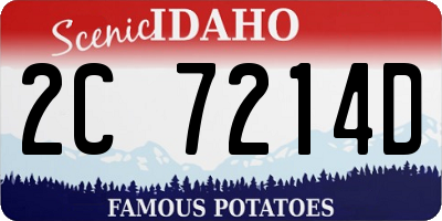 ID license plate 2C7214D
