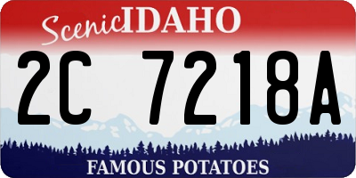 ID license plate 2C7218A