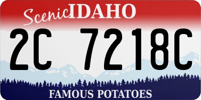 ID license plate 2C7218C
